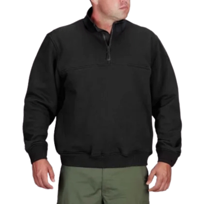Giacca da lavoro 1/4 zip nera: stile e comfort, un capo essenziale per ogni professionista!